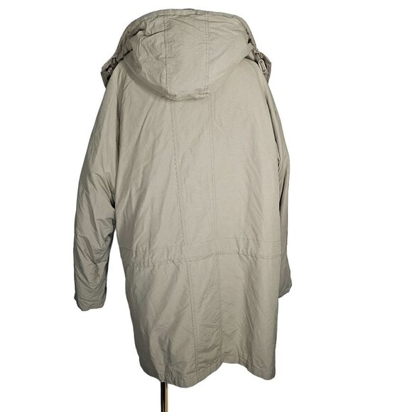 London Fog 3-in-1 Puffer Coat Waterproof Removable Hood Winter Beige XL/XXL - Picture 2 of 16